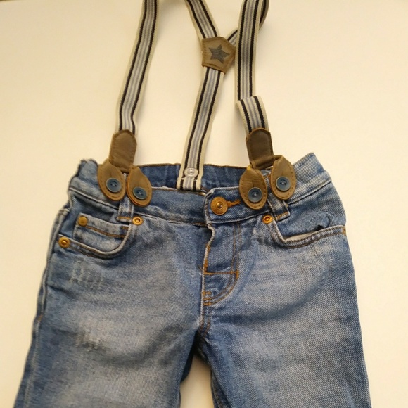 baby boy jean shorts with suspenders
